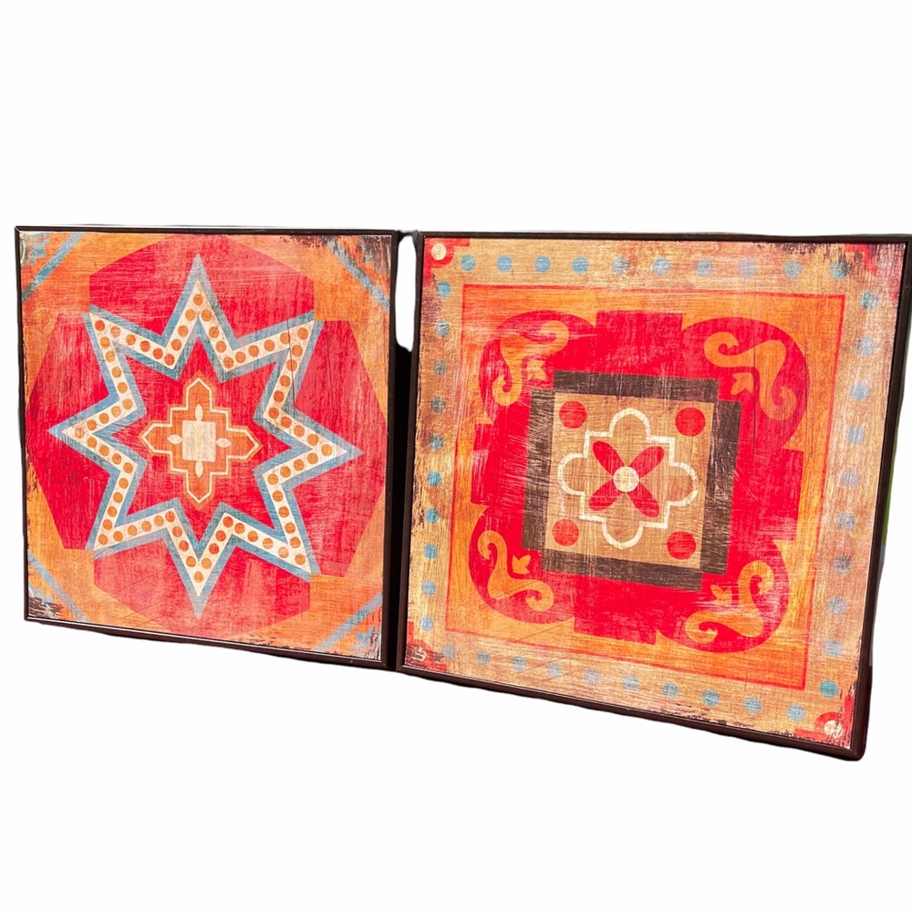 Bohemian Moroccan Colorful Tile Deco Box Set x‎ 2